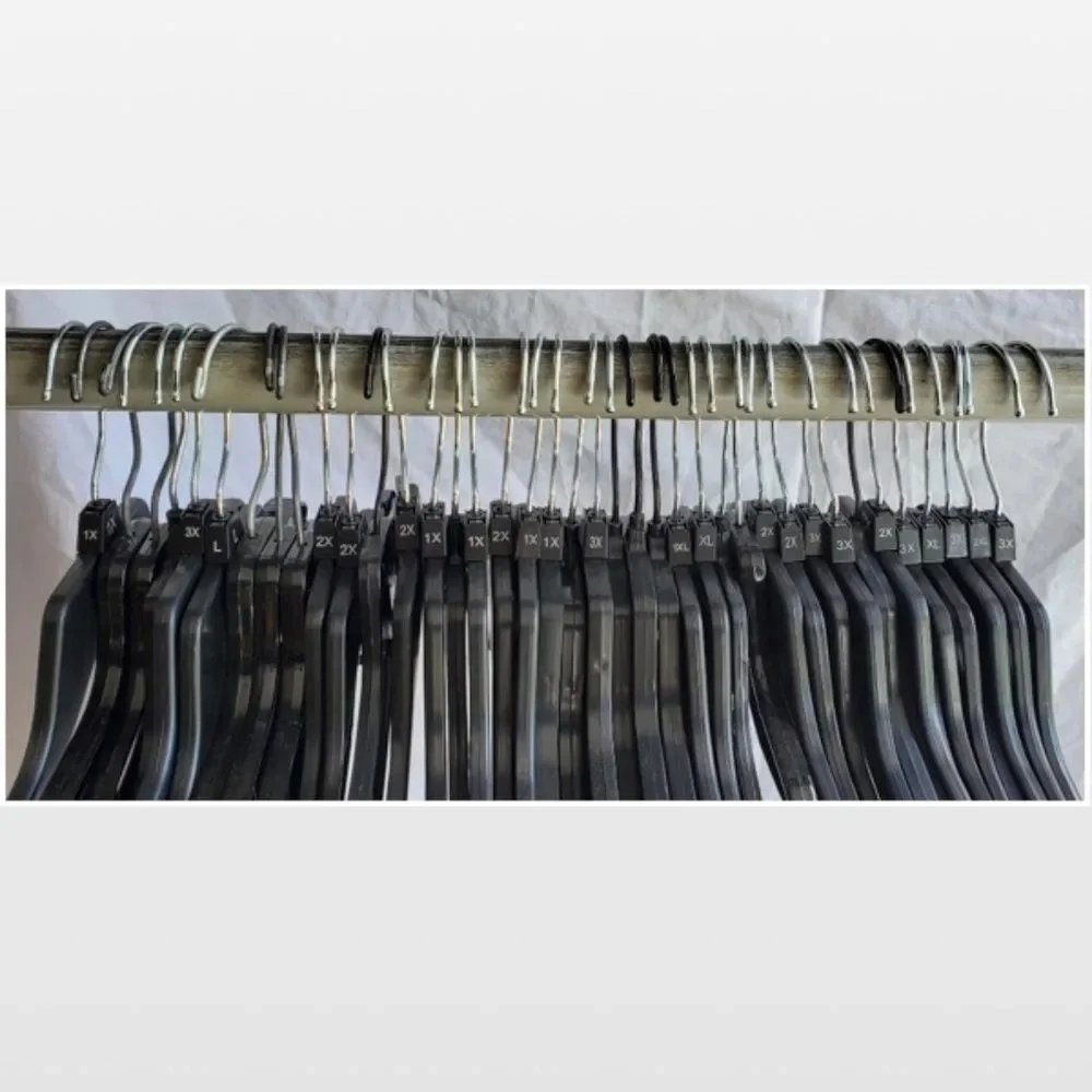 25 Commercial Hangers Adult Various Black Silver